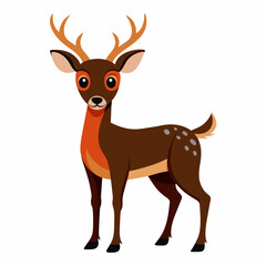  Cute Deer Head Vector Illustration