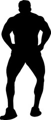 Gym black vector silhouette 