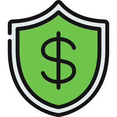 Financial Security Shield Icon