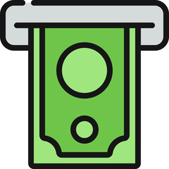 Withdraw Cash ATM Icon
