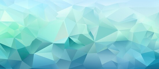 Obraz premium Low poly crystal background in Light Blue and Green colors.