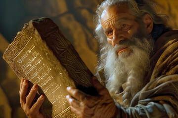 Ten commandments were given to Moses when he climbed Mount Sinai by God Generative AI