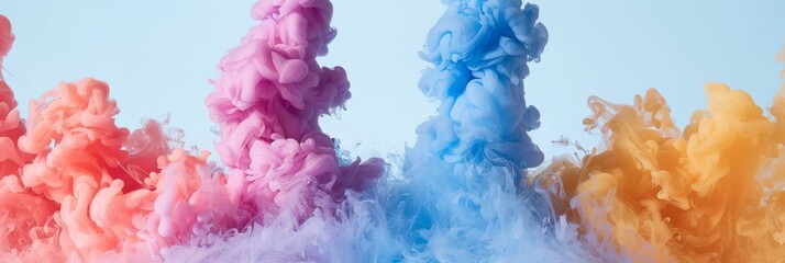 Fototapeta premium Blue smoky background with soft hues and smoke effect for design projects and presentations.