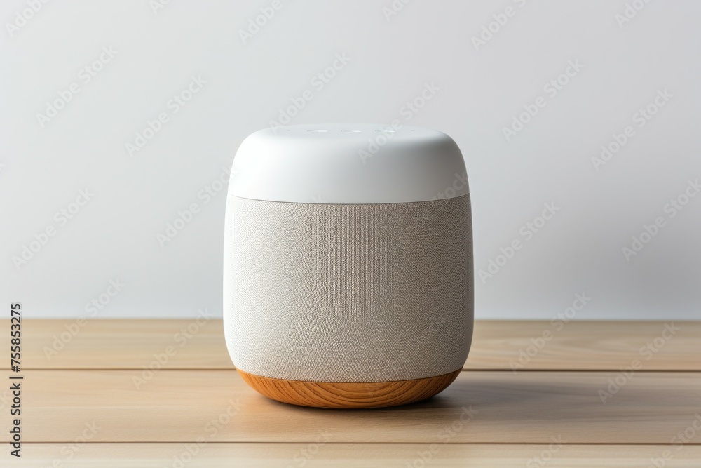 Aufkleber smart speaker. background with selective focus and copy space