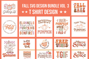 Fall SVG Quote T Shirt Design