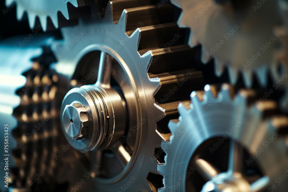 Poster gear system. background with selective focus and copy space