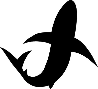 recommend clip art: Shark Fish black vector silhouette image