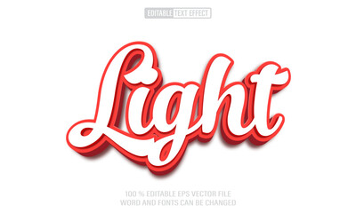 Fototapeta na wymiar Editable 3d text style effect - Light text effect Template