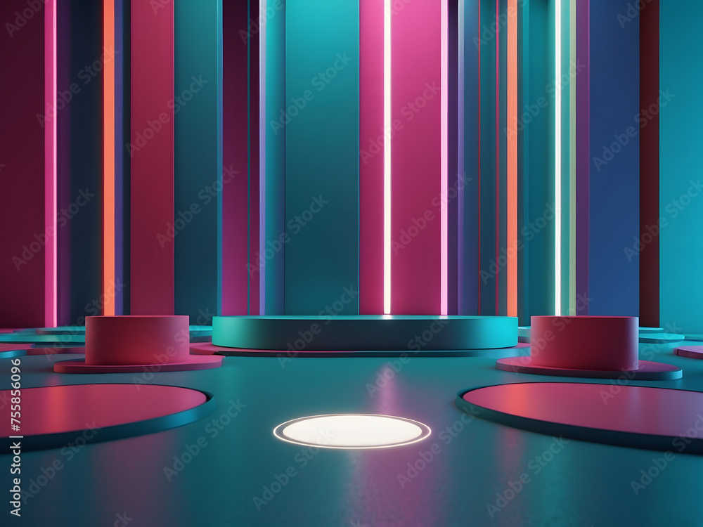 Poster abstract 3d business background design with copy space, minimal style backdrop for presentations and