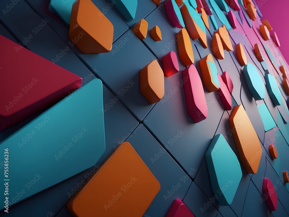 Poster abstract 3d business background design with copy space, minimal style backdrop for presentations and