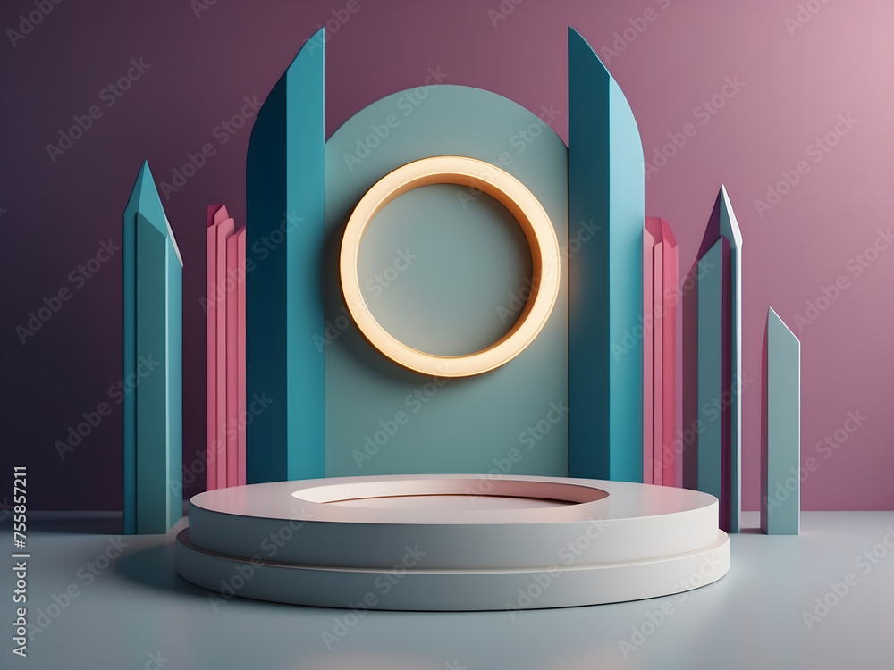 Poster abstract 3d business background design with copy space, minimal style backdrop for presentations and