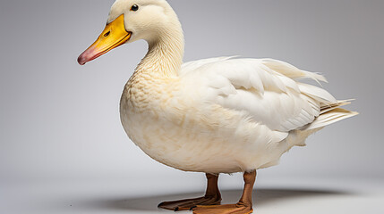 Fototapeta premium beautiful white duck photo, generative ai