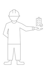 Business People Working Together With Checklist. Done job, to do list with checkboxes, for web banner.