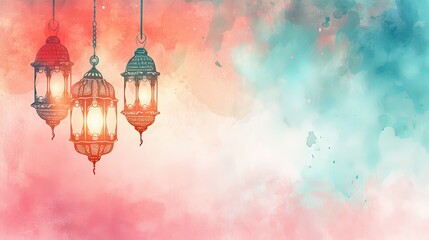 Fototapeta na wymiar Beautiful Ramadan symbolic background