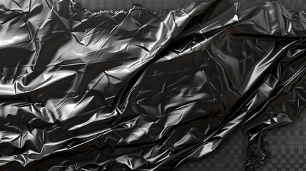 Plastic black wrap overlay bag effect background. generative ai  - obrazy, fototapety, plakaty