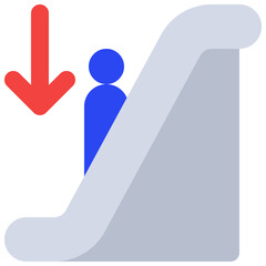 Escalators Going Down Icon