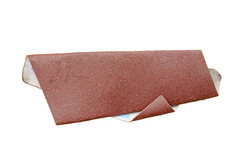 Piece of old sandpaper isolated - 755862249