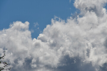 Underbara moln målar himlen med en himmelsk duk. Pissiga cirrusmoln, som fjädrar, dansar högt ovanför och fångar solljus. Cumulusmoln liknar sockervadd, fluffiga och inbjudande. 