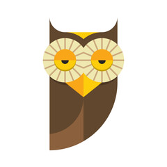 Owl Bird Flat Logo Mark 