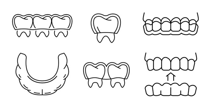 Orthodontic silicone trainer. Invisible braces aligner, retainer.