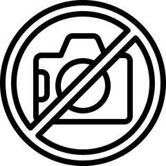 No Cameras Sign Icon