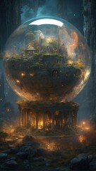 City in a glass ball - 755864821