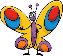 funny cartoon butterfly insect animal character