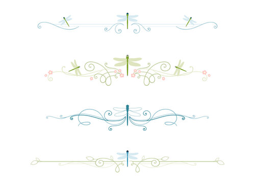 A set of dragonfly themed dividers
