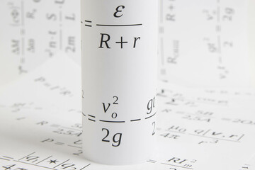engineering drawings with mathematical electrical formulas and graphs	
