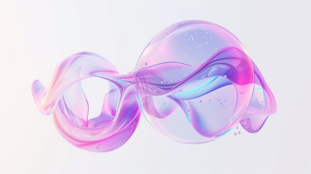 Abstract bubble figures in motion