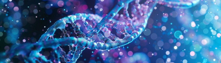DNA helix structure, biotechnology and genetic research.