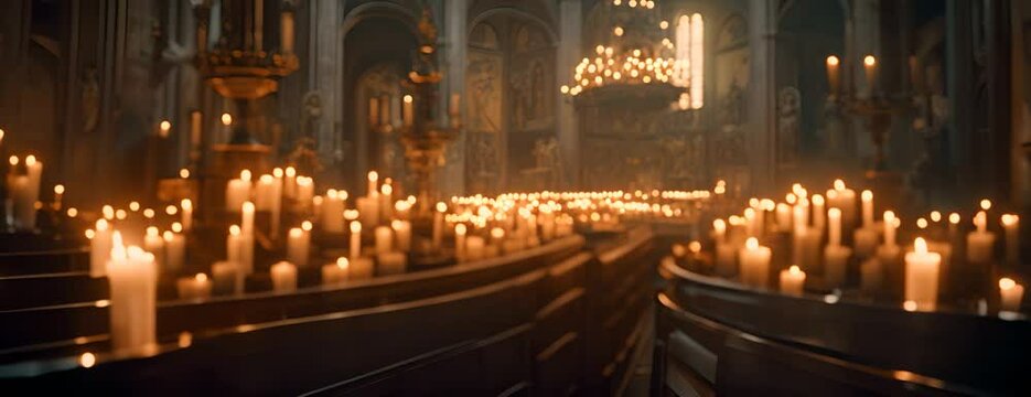 candles in the church 4K Video