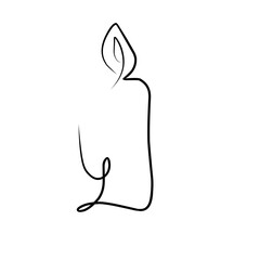 Hand Drawn Candle Vector Ilustration