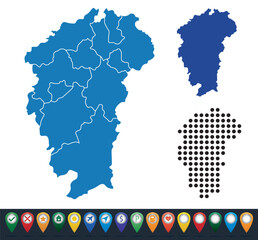 Set maps of Jiangxi province