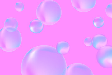 Modern realistic water bubbles, great design for any purposes. Vector illustration background. Abstract background. Banner, flyer. Creative design. Vector template.