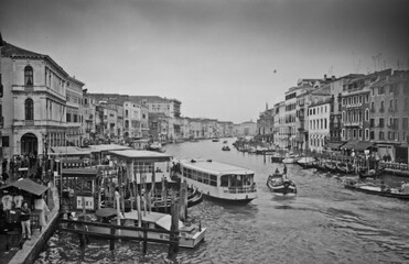 Naklejka premium canal view of Venice circa 1994