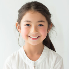 Fototapeta premium 楽しそうに割る１１才の女の子
