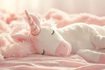Fototapeta na wymiar cute unicorn pink and white colours