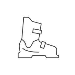 Ski boot line outline icon