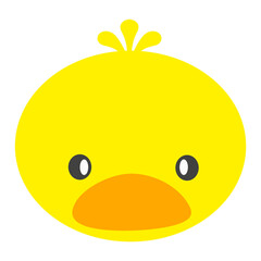 Cute Duck Face Character Icon Graphic Clipart Cartoon