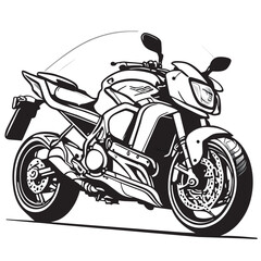 motocicleta nsu max in black and white sin arco por detras mas clara, vector illustration line art - obrazy, fototapety, plakaty
