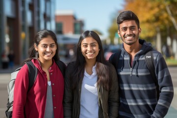 Cheerful Indian Students: Smiling Together in Diversity generative ai