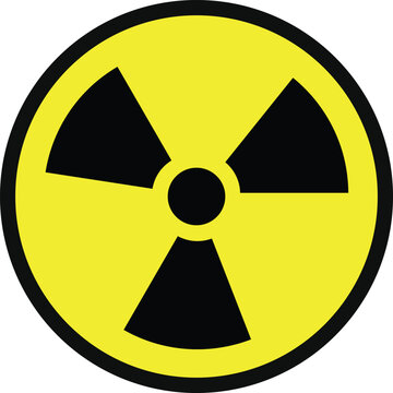 Nuclear Radioactive sign, yellow radioactive Product, Radioactive contamination symbol, Radiation Sign