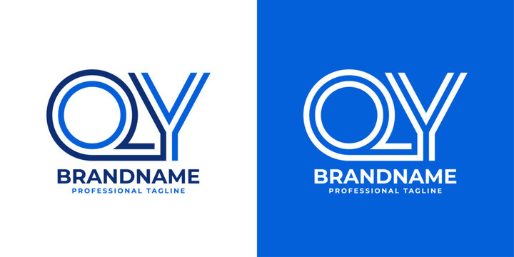 Letters QY Line Monogram Logo, suitable for business with QY or YQ initials