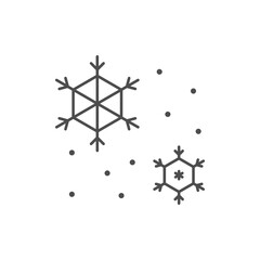 Snowflakes or snow line icon