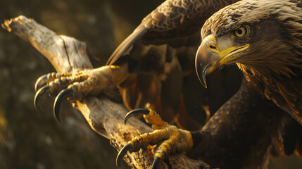 A bald eagles powerful talons - Powered by Adobe