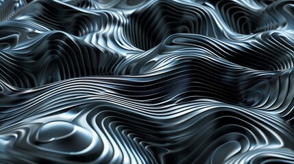 A pattern with digital topography lines. Three-dimensional landscape. Generated by artificial intelligence.