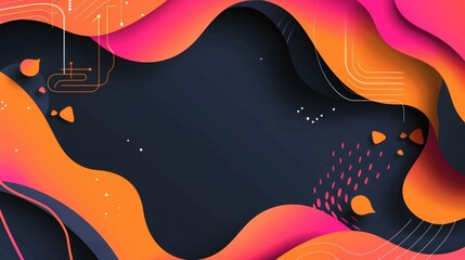 Modern abstract background with wavy shapes and gradients for presentation. Modern abstract background vector presentation design