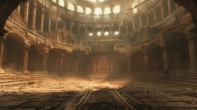 Lifelike Coliseum Battlefield For Battles Video Game, Fighting Video Game Background, Digital Visuals for Game, Video Game Arena Background, 3D Coliseum Background