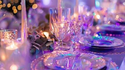 Transform your event with beautiful iridescent party decorations, creating a shimmering atmosphere that captivates and enchants.